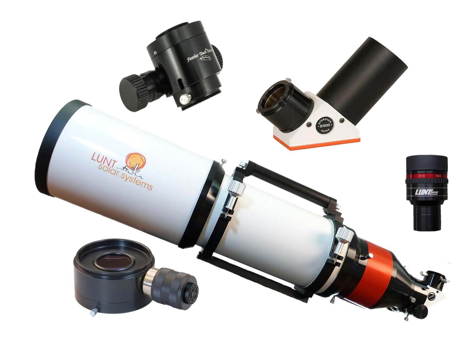 Lunt LS152THa Double Stack Solar Telescope B1800 Feather Touch Zoom