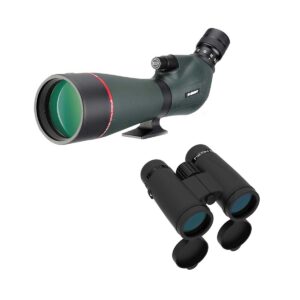 SV406P 20-60X80ED Spotting Scope with Binocular Bundle for Birding Festival
