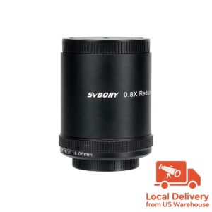 SVBONY SV209 Focal Reducer/Field Flattener 0.8x for SV550 122F7 Triplet APO Refractor Black
